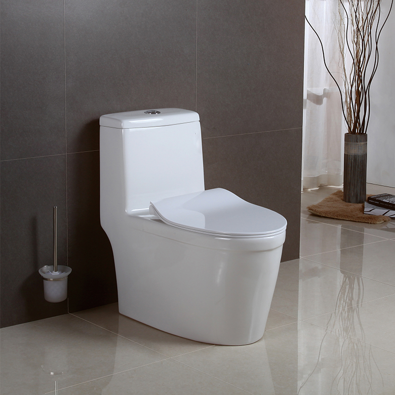 Μονοκόμματο Rimless Siphonic Flush Antibacterial Glazed Ceramic Toilet